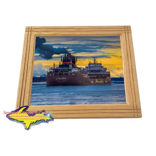 Lake Freighter James Oberstar Interlake Steam Company Framed Picture Home/Office Decor