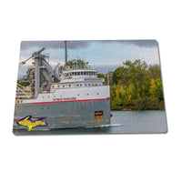 Glass Cutting Boards Ship Mississagi Great lake freighter gifts for Boat Fans