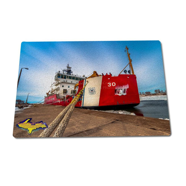 Glass Cutting Boards Ship USCG Cutter Mackinaw Gifts For Great Lakes United States Coast Guard