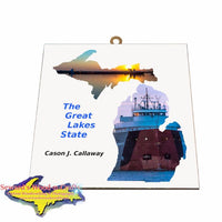 Cason Callaway Photo Tile Great Lake Freighters Gifts for all boat fans