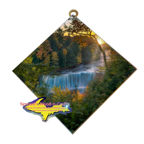 Michigan-Made Gifts Hanging Tile Wall Art Upper Tahquamenon Falls