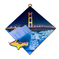 Mackinac Bridge Blue Ice Wall Art Michigan Made Little Gifts