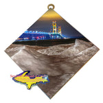 Michigan Made Wall Art  Mackinac Bridge Winter Ice Yooper Gifts