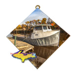 home decor art of fishing boat in the Eastern Upper Peninsula Michigan