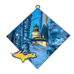 Point Betsie Lighthouse Winter Ice Michigan Made Wall Art Home Decor