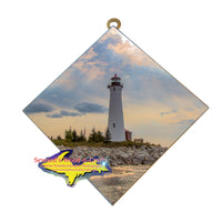 Hanging Tile ~ Lighthouse Crisp Point -6978  Michigan Unique Gifts