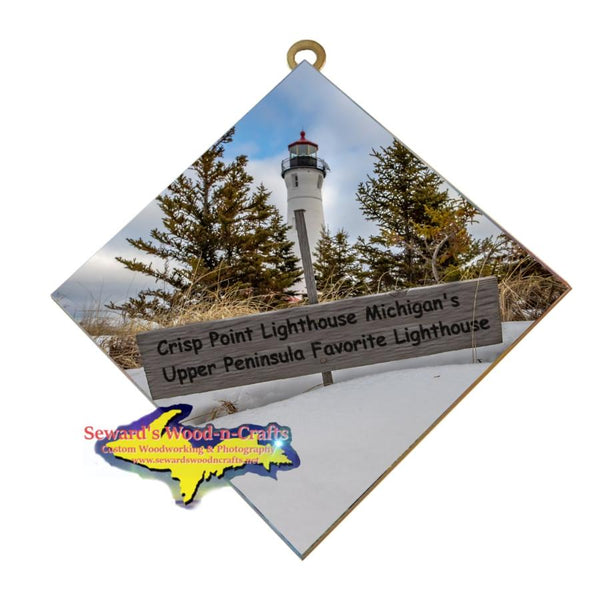Michigan Made Wall Art Crisp Point Michigan's Upper Peninsula Favorite Lighthouse