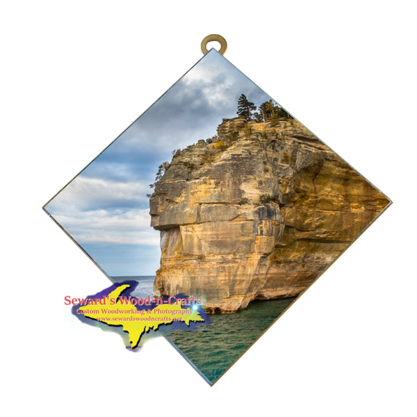 Pictured Rocks Indian Head On Lake Superior Wall Art Home Interior Decor