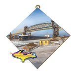 Great Lakes Freighter Wall Art American Integrity Soo Locks Photo Tile