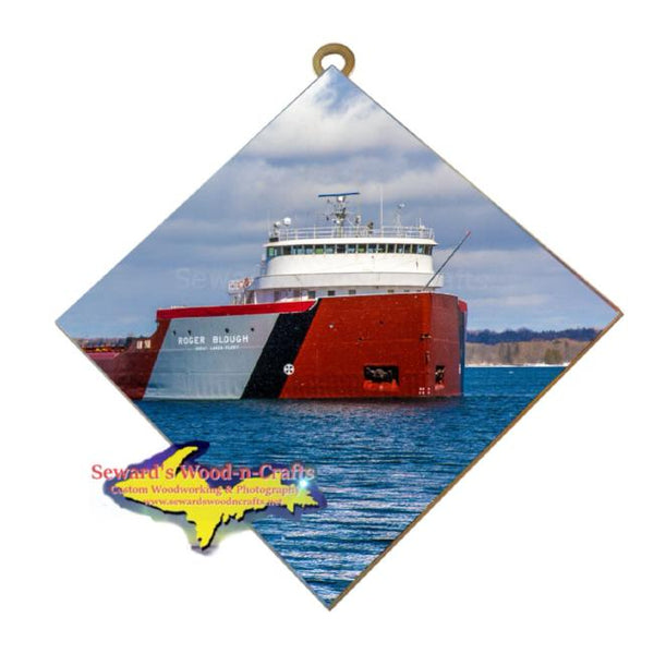 Michigan Art Great Lake Freighter Roger Blough Hanging Tiles Home Office Decor