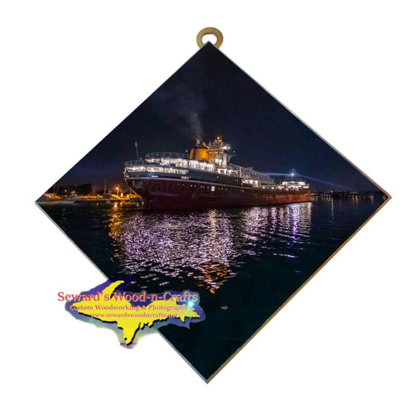 Great Lakes Freighter Wall Art Wilfred Sykes Hanging Photo Tile Boat Fan Gifts