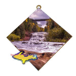 Agate Waterfalls Michigan's Upper Peninsula Art Tile Affordable Michigan Made Gifts Home Decor