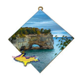 Michigan Upper Peninsula Photos Pictured Rocks National Lakeshore Grand Portal Image Hanging Tiles Wall Art For Sale