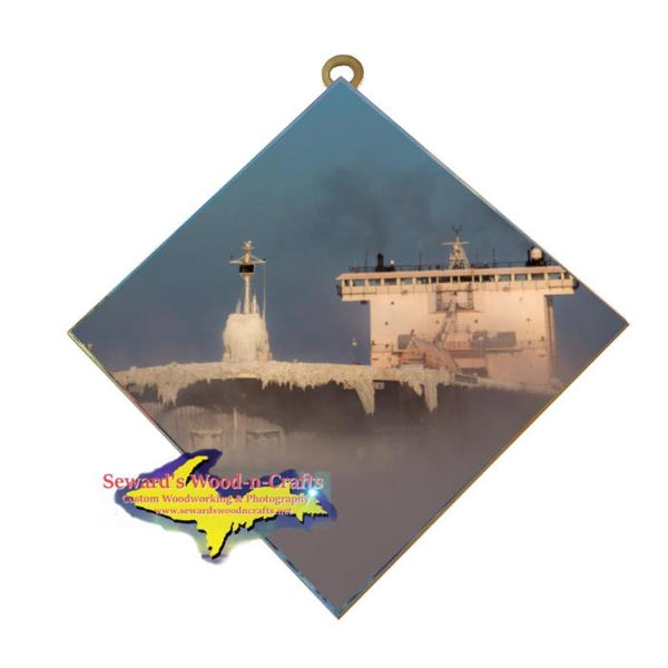 Great Lakes Freighter Gifts Burns Harbor Wall Art Photo Tile For Boat Lovers