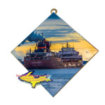 Great Lakes Freighter Gifts Hon. James Oberstar Wall Art Photo Tile For Boat Lovers