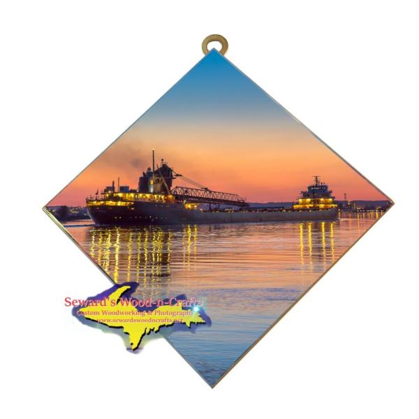 Great Lakes Freighter Kaye Barker Wall Art Photo Tiles For Boat Lovers