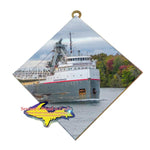 Great Lakes Freighter Lee Mississagi Wall Art Photo Tiles For Boat Fans