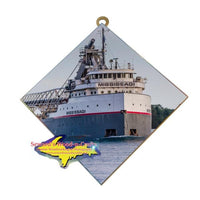 Great Lakes Freighter Lee Mississagi Photo Tiles For Boat Fans