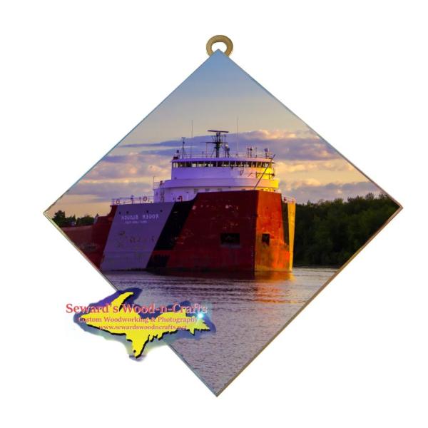 Roger Blough Photo Tile Great Lake Freighter Gifts For Boat Fans