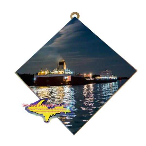 Great Lakes Freighter Gifts Roger Blough Wall Art Photo Tile For Boat Lovers