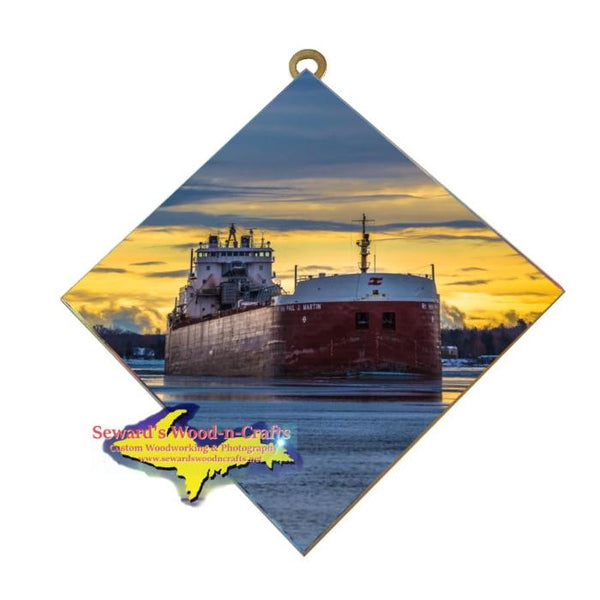 Great Lakes Freighter Gifts Rt. Hon. Paul J. Martin Wall Art Photo Tile For Boat Lovers