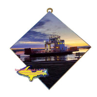 Sugar Island Ferry Photo Tile Great Gifts For Sugar Island, Michigan