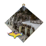 Upper Tahquamenon Waterfalls Winter Icicles Michigan's Upper Peninsula Art