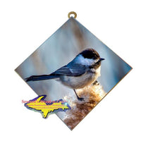 Wildlife Photography Chickadee Michigan Made Hanging Art Tile