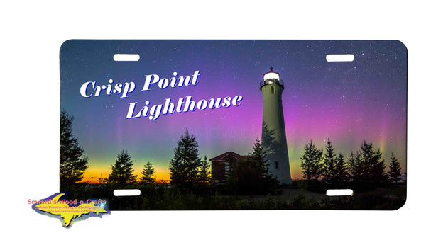 Michigan License Plates Crisp Point Lighthouse Northern Lights Great Yooper Gifts