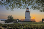 Sunrise at Cheboygan Crib Light Cheboygan, Michigan. Great Lakes Lighthouse Photography