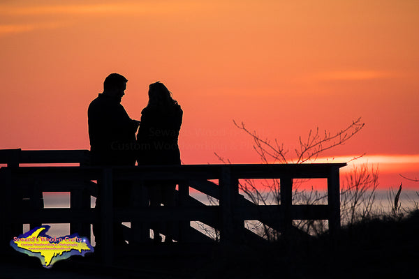 Michigan Landscape Photography "I Do" at Point Iroquois Lighthouse Brimley in Michigan's Upper Peninsula