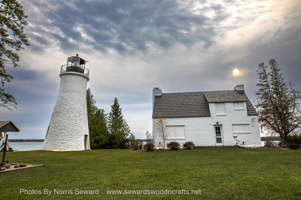 Old Presque Isle Lighthouse in Presque Isle, Michigan. 