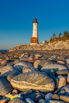Michigan Landscape Photography Crisp Point Lighthouse & Lake Superior Rocks Photo