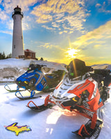 Michigan Photography ~ Lighthouse Crisp Point Winter Sunset -4277