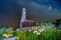 Michigan Photography Crisp Point Lighthouse Under The Milky Way Photo Art Work For Sale