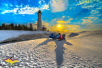 Michigan Photography Crisp Point Lighthouse Winter Sunset Photo