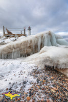 Michigan Landscape Photography Crisp Point Lighthouse Winter Ice