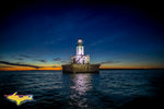 Michigan Lighthouses A Beautiful Nightscape of Detour Lighthouse Detour Michigan Photos