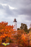 Michigan Photography  Point Iroquois Lighthouse Autumn Artwork For Sale