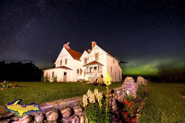 Lighthouse Iroquois Point Northern Lights Photo Michigan Upper Peninsula Images