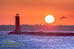 Michigan Landscape Photography Manistique Lighthouse Sunset Pure Michigan