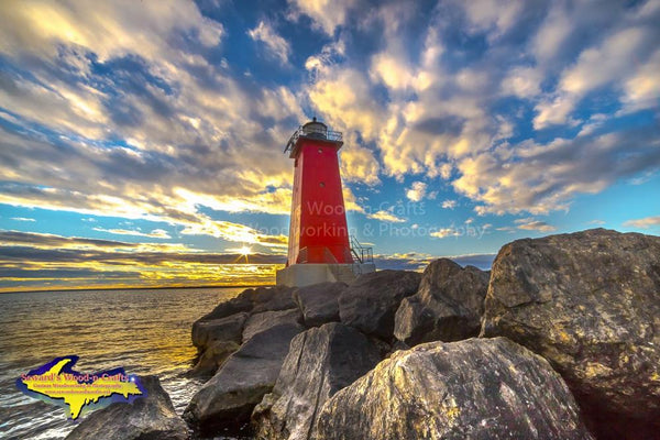 Michigan Photography Manistique East Breakwater Lighthouse Sunset Best Landscape Photos For Sale