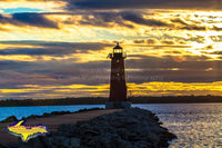 Michigan Landscape Photography Manistique East Breakwater Lighthouse Sunset Best Upper Peninsula Photos