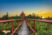 Michigan Landscape Photography Sunset on Marquette Lighthouse, Marquette Michigan Photos