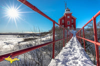 Michigan Landscape Photography Marquette Harbor Lighthouse Winter Photo