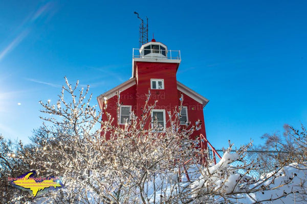 Michigan Landscape Photography Marquette Lighthouse Winter Photo
