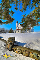 Michigan Photography Point Iroquois Winter Lighthouse Brimley, Michigan