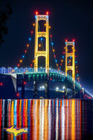 Mackinac Bridge Reflections Michigan Landscape Photography