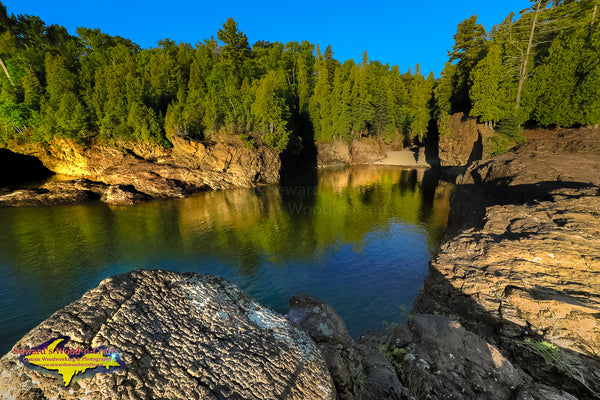 Michigan Landscape Photography Beautiful Sunrise Black Rocks Of Presque Isle Park Marquette, Michigan