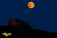 Michigan Landscape Photography Beautiful Full Moon Over The Black Rocks Marquette, Michigan